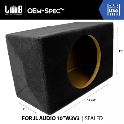 0.625 Ft³ Sealed MDF Enclosure For Single JL Audio 10  W3v3 (10W3v3) Sub Woofer • $129.99