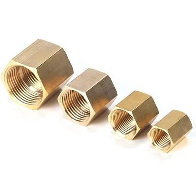 1/8 1/4 3/8 1/2 Female BSP Coupler Brass Connector Fitting Adapter Union F-F • £4.79