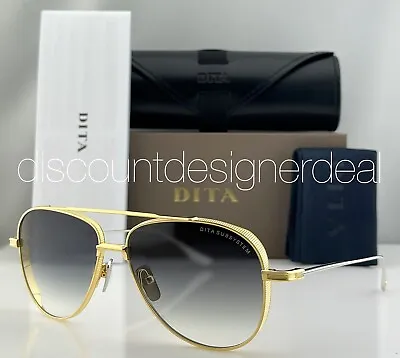 DITA SUBSYSTEM Aviator Sunglasses Gold Silver Grey Gradient Lenses DTS141-A-01 • $398.99