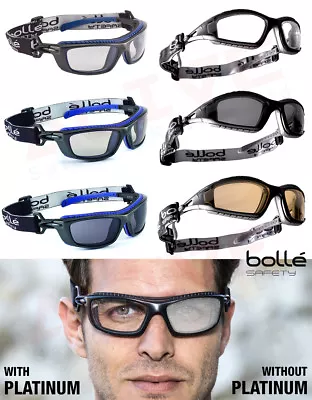 Bolle Safety Glasses -BOLLE TRACKER & BAXTER PLATINUM Anti-Scratch Anti-Fog Lens • £7.19