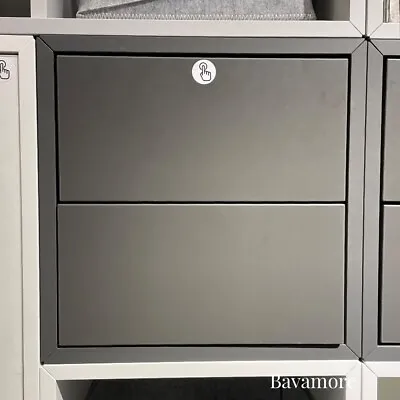 IKEA EKET Cabinet With 2 Drawers Dark Gray Push-openers 13¾ ×13¾ ×13¾  • £132.33