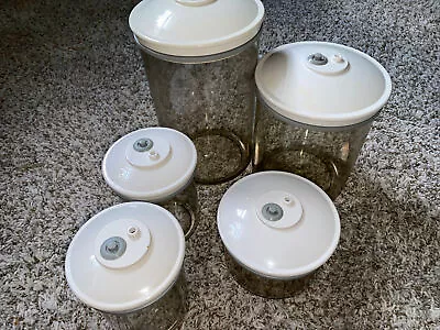 $39 • Buy 5 Food Saver Snail Vacuum Seal Canisters Clear KY-136, KY-135, KY-123, 2- KY-114