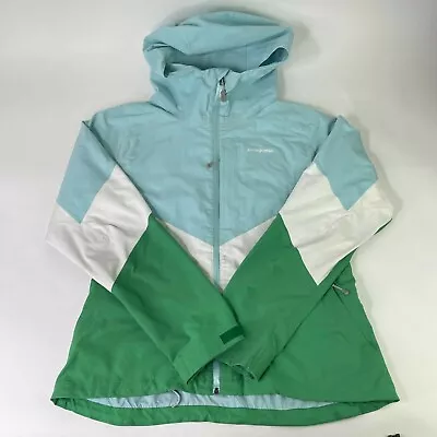 Patagonia Women's TORRENTSHELL Hoodie Coat Size L Colorblock Windstopper Jacket • $130