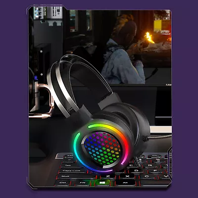 H500 Gaming Headset 7.1USB Over-Ear Stereo Gaming Headphone Microphone • $45.26