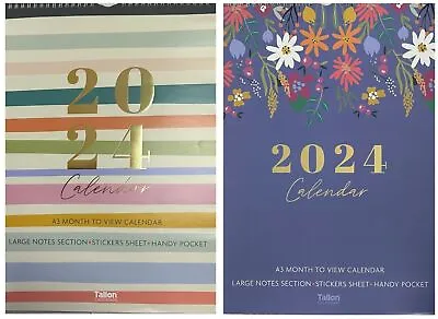 2024 Family Home Planner 7 Column Monthly Calendar Organizer With Stickers • £3.99