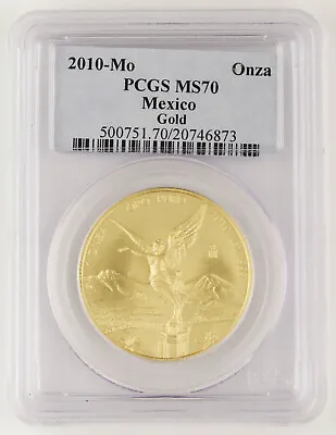 Mexico 2010 1 Troy Oz Onza Gold Libertad Uncirculated Coin PCGS MS70 Scarce Date • $2729.99