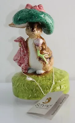 $27.50 • Buy Vintage Schmid Beatrix Benjamin Bunny Music Box Figurine Porcelain Rabbit 6.5 
