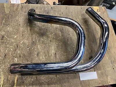 Ironhead Sportster Dual 2 Into 1 Factory Exhaust Head Pipe Header Custom Harley • $499.95