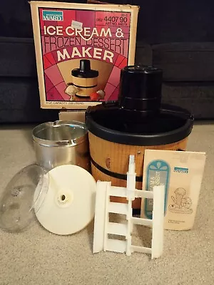 Vintage Montgomery Ward Ice Cream Maker 4 Qt With Box Instructions 1980s • $42.49