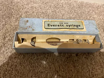 Vintage Everett Syringe Original Box Collectible Medical Instrument For Insulin • £0.99