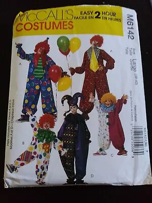 Mccalls Costume Sewing Patterns M6142 Halloween Costume Clown Jester • $4.99