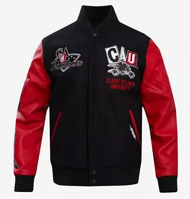 Pro Standard Clark Atlanta University Homecoming Black Red Men's Varsity Jacket. • $209.99