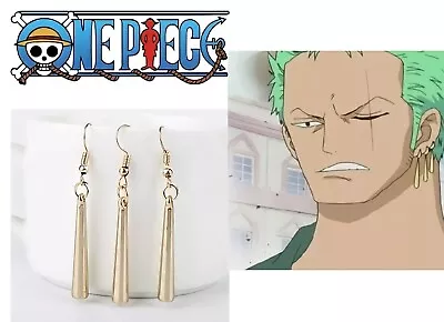 One Piece Style Zoro Earrings Anime  Cosplay AU 3 Piece Set EXPRESS POSTAGE  • $10.26