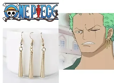 $9.65 • Buy One Piece Style Zoro Earrings Anime Gift Cosplay  3 Piece Set