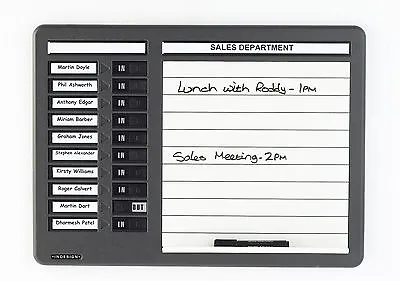£109.20 • Buy Indesign Drywipe In Out Muster Fire Drill Message Board 10 Names 
