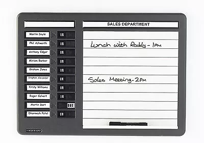 Indesign Drywipe In Out Muster Fire Drill Message Board 10 Names  • £109.20