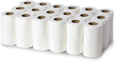 36x Luxury Jumbo  White Toilet Tissue Rolls 2ply Quilted Embossed Paper • £9.99