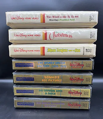 Disney Home Video Betamax Beta Movie Lot 7 Tapes With Cases • $58