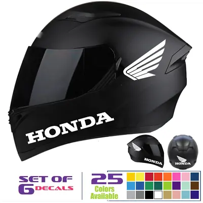 Helmet Decal 6-pieces Kit. Custom Bike Helmet Decal Set For HONDA Motorcycle • $7.91