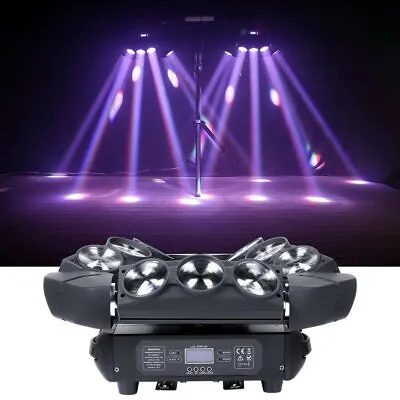 180W 9LED Moving Head Stage Lighting RGB Spider Beam Lights DMX DJ Disco Party • $137.99