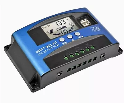 30A MPPT Solar Charge Controller With LCD Display Dual USB Multiple Load Control • £19.99