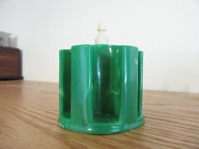 VTG Green Marbled Plastic Thread Bobbin Caddy Holder By Victory Of Chicago • $19.95