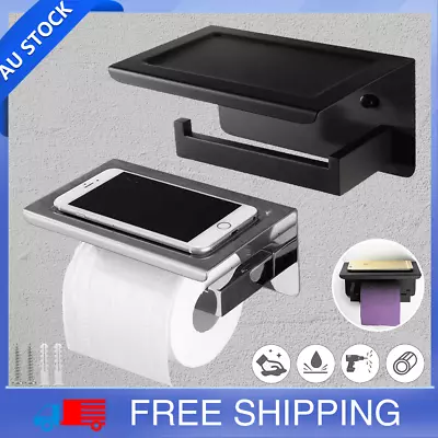$9.99 • Buy New Toilet Paper Roll Holder With Phone Shelf Wall Mounted Brass Tissue Rack AU