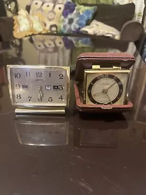 Lot Of 2 Vintage Travel Alarm Clock…linden & Florn • $15