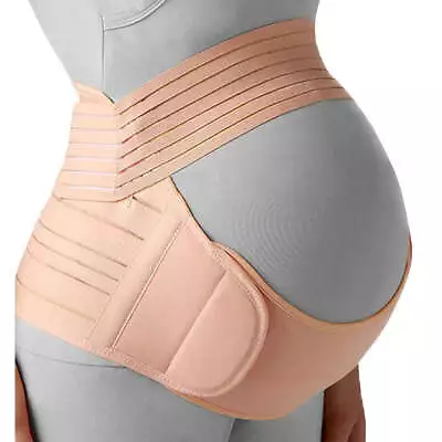 Women Maternity Belly Belt Waist Abs Support Bump Lumbar Back Brace Protector UK • £15.79