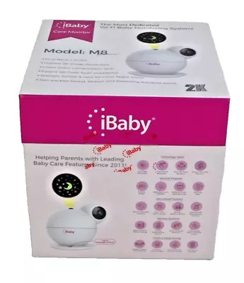 IBaby M8 2K Smart Baby Monitor WiFi 355 Pan Night Vision - Used • $75.99