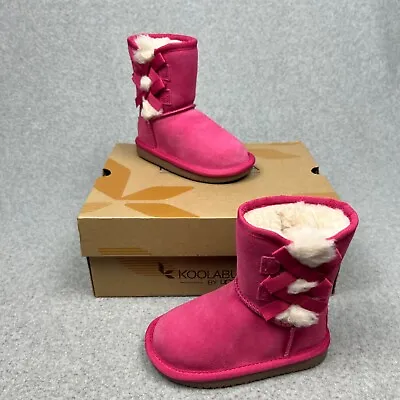 Koolaburra By Ugg Child Victoria Short Faux Suede Faux Fur Lining Size 7 Toddler • $44.78