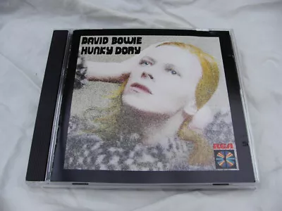 DAVID BOWIE HUNKY DORY ORIGINAL 1980s RCA SILVER DISC CD MADE IN GERMANY For UK • £62.99