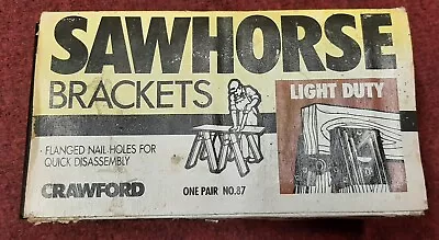Vintage Crawford Sawhorse Bracket / New Old Stock No 87 • $3.99