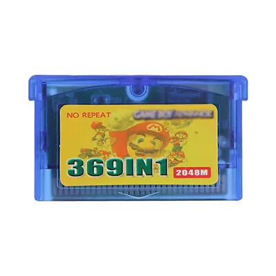 369 In 1 Video Game Cards For GBA Boy Advance Cartridge GBASP NDS IDS NDSL IDSL  • £12.98