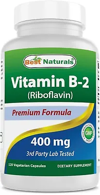 Best Naturals Vitamin B2 400 Mg 120 Veg Capsules • $15.99
