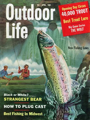 Vintage Outdoor Life Metal Sign FREE SHIPPING Trout Magazine Cover • $19.99