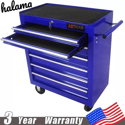 7 Drawers Rolling Tool Box Cart Tool Storage Cabinet Steel Lockable Tool Chest • $269