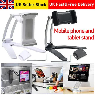 2in1 Desktop Kitchen Stand + Wall Mount Bracket Holder For Phone Tablet IPad Air • £13.79