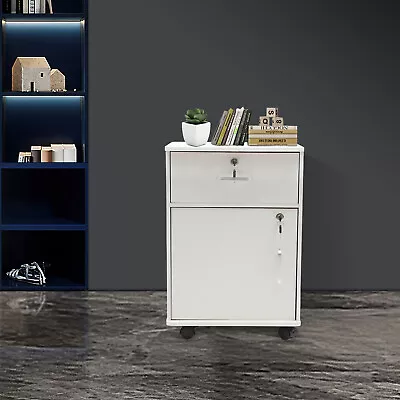 Rolling File Cabinet Mobile Office Cabinet On Wheels File Cabinet 1 Drawer Home • $55.10