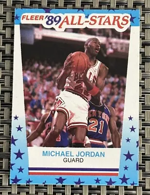 1989 Fleer All Stars Michael Jordan Sticker #3 Chicago Bulls • $20
