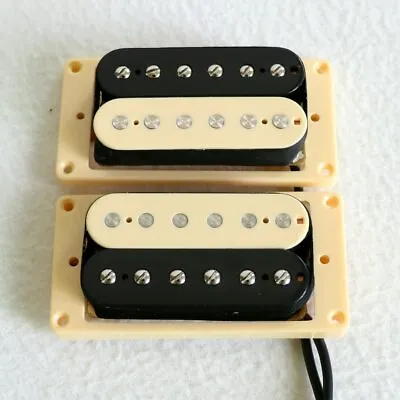 Zebra Les Paul Epiphone Electric Guitar Pickups Humbucker Set Of 2 Dual Pickups • $20.99