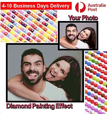 $30 • Buy Diamond Painting Custom Photo 5D Full Drill DIY Mosaic Cross Stitch Embroidery