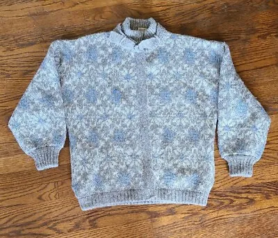 Vintage Hilda Ltd Cardigan Sweater Iceland 100% Wool Womans Size Large • $49.99