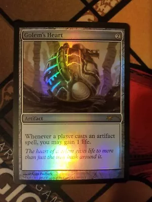 Golems Heart FOIL Promo MISPRINT Magic The Gathering MTG Card - Light Text • $7.95