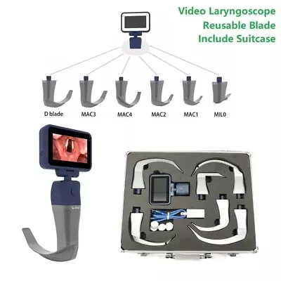 Video Laryngoscope 6 Reusable Sterilizable Stainless Steel Blades US Local • $949.05