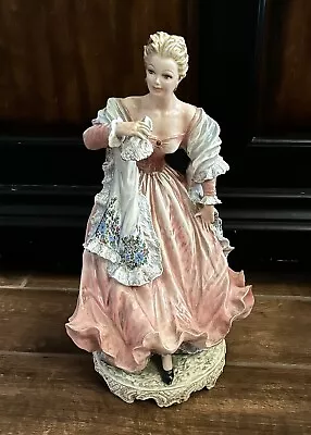 Carlo Mollica Italy Capodimonte Woman W/ Handkerchief Ceramic Figurine 16  • $179.99