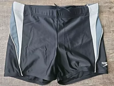 Men's Speedo Power Flex Eco Square Leg Swim Shorts SMALL Black NWOT • $20.25