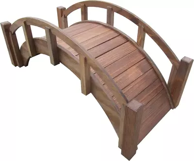 Miniature Japanese Wood Garden Bridge Treated Assembled 25  Long X 11  Tall X • $184.99