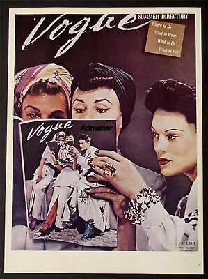 Vogue Fashion Magazine Vintage Poster Print Of June 1941 Cover By John Rawlings • $18.99