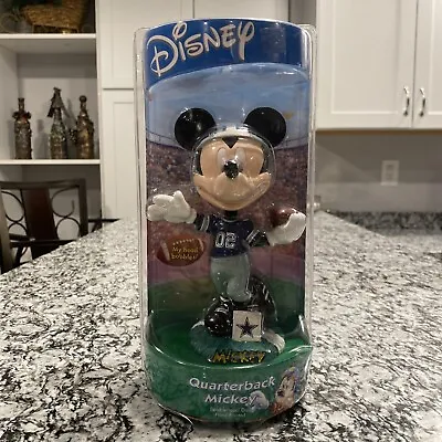 🔵🔵Dallas Cowboys Disney RARE Quarterback Mickey Mouse NFL Bobblehead NEW • $56